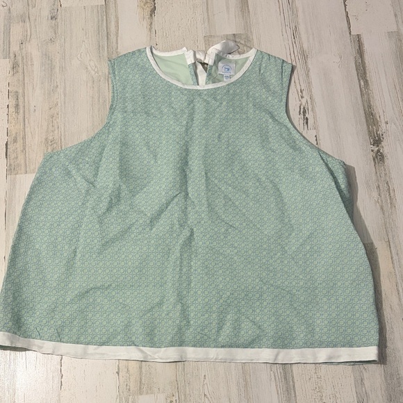 crown & ivy Tops - Sewing Down South X Crown & Ivy Mint Green Sleeveless Blouse linen blend xxl